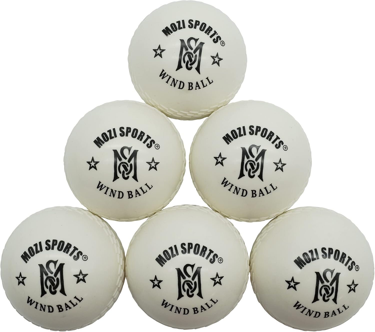 Mozi Sports Windball Soft Cricket Balls-Durable Realistic Bounce & Swing-Cricket WindBalls for Indoor & Outdoor Coaching