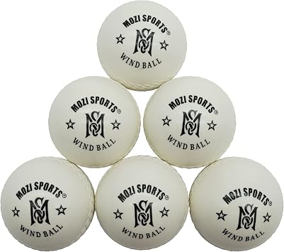 Windball Soft Cricket Balls-Durable Realistic Bounce & Swing-Cricket WindBalls for Indoor & Outdoor Coaching, Practice, Garden & Beach play
