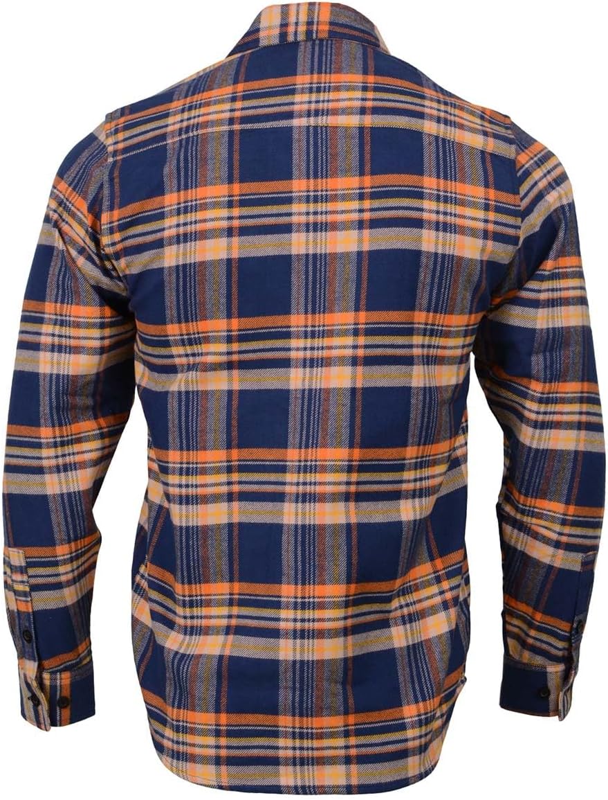 Milwaukee Leather Men’s Classic Long Sleeve Plaid Flannel Shirt - Heavy-Duty 100% Cotton Button-Down