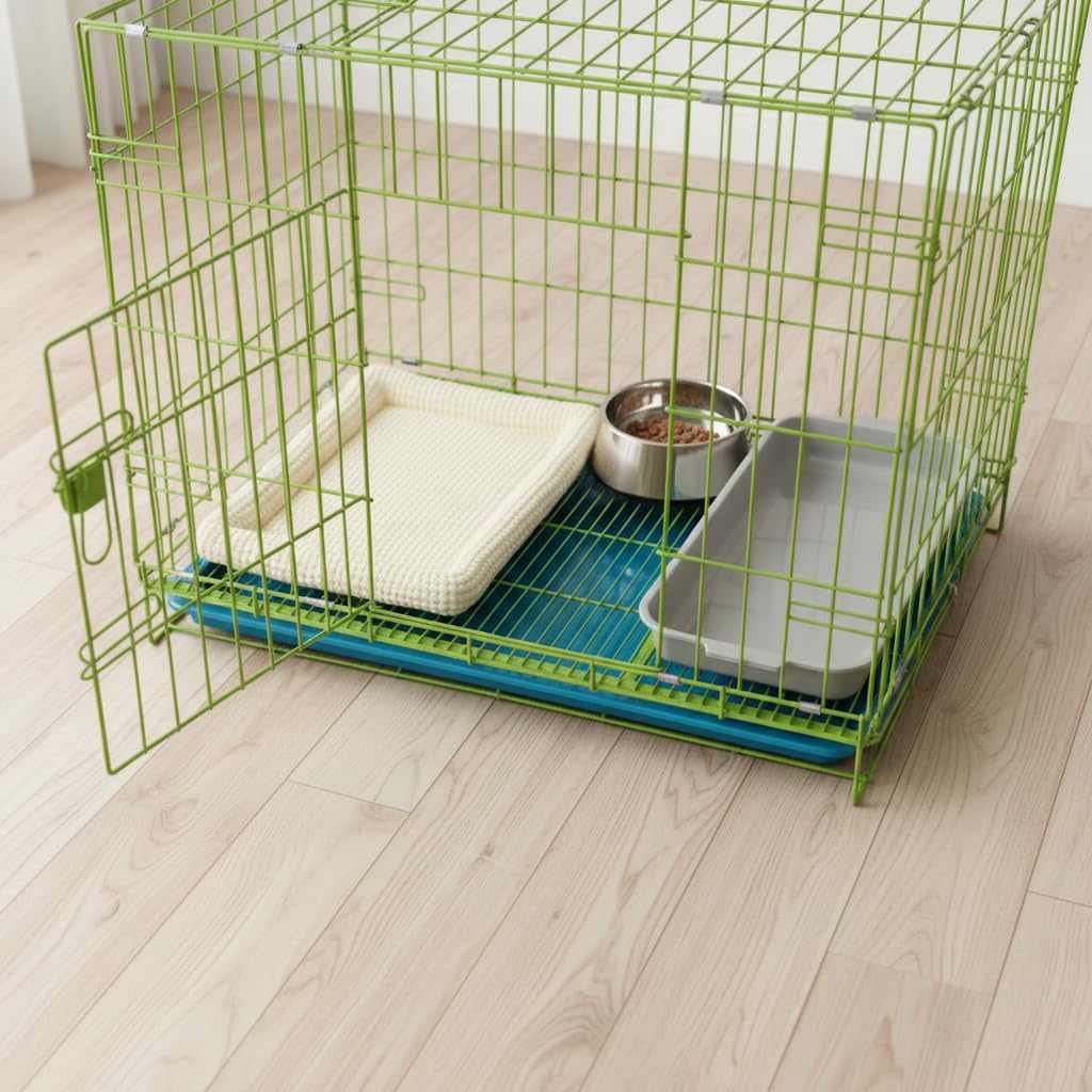 Gabbia per Cani con Vaschetta, 70x50x60cm | Costruzione , Alloggio cani, Zona sicura casa, Per nuovi proprietari