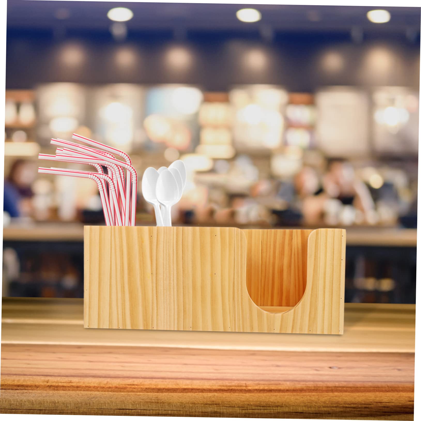 Cabilock Organizer mit Einfachem Design Aufbewahrungsbox mit Facheinteilung Kaffeebar Praktisches Stauraum Accessoire für Theken Kaffeezubehör und Teezubehör