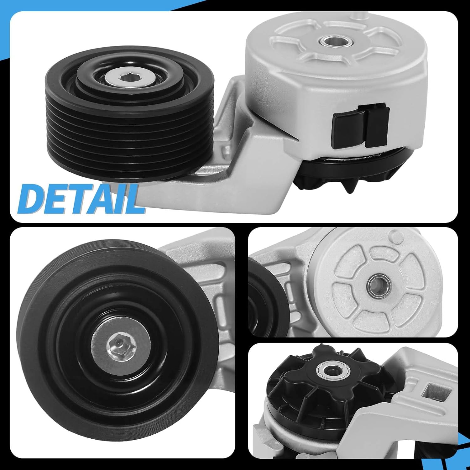 3976831 Belt Tensioner Kit Replacement for Cummins 4B4.5, 4BT3.9, 6BT5.9, 6CT8.3, ISB3.9, ISB5.9, QSB 5.9, QSC8.3, QSL9 6CT 6CTA 6CTAA Engine