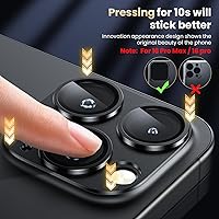 Vista 3 de WSKEN Protector de lente de cámara para iPhone 16 Pro/iPhone 16 Pro Max, [Grado Militar A Prueba de Roturas] [Fuerte Adsorción] Protector