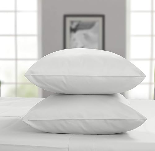 Miniatura 4 de Threadmill Home Linen Bedding - Juego de sábanas de 300 hilos, 100 % algodón, juego de cama de lujo, 4 piezas, tejido de satén suave, color blanco,