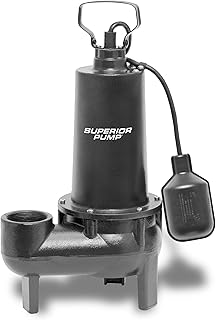 Superior Pump 93501 1/2-Horsepower Cast Iron Sewage Pump with Tethered Float Switch