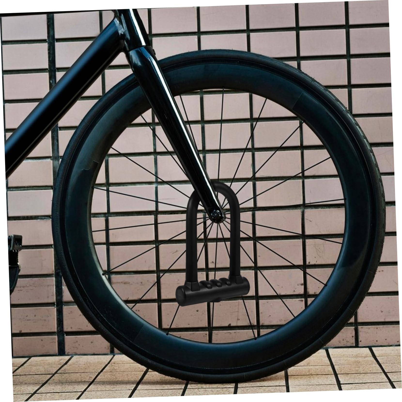 Lucchetto u Per Bicicletta Resistente All Usura in e Silicone Portatile e Per Sicurezza Della Mountain Bike