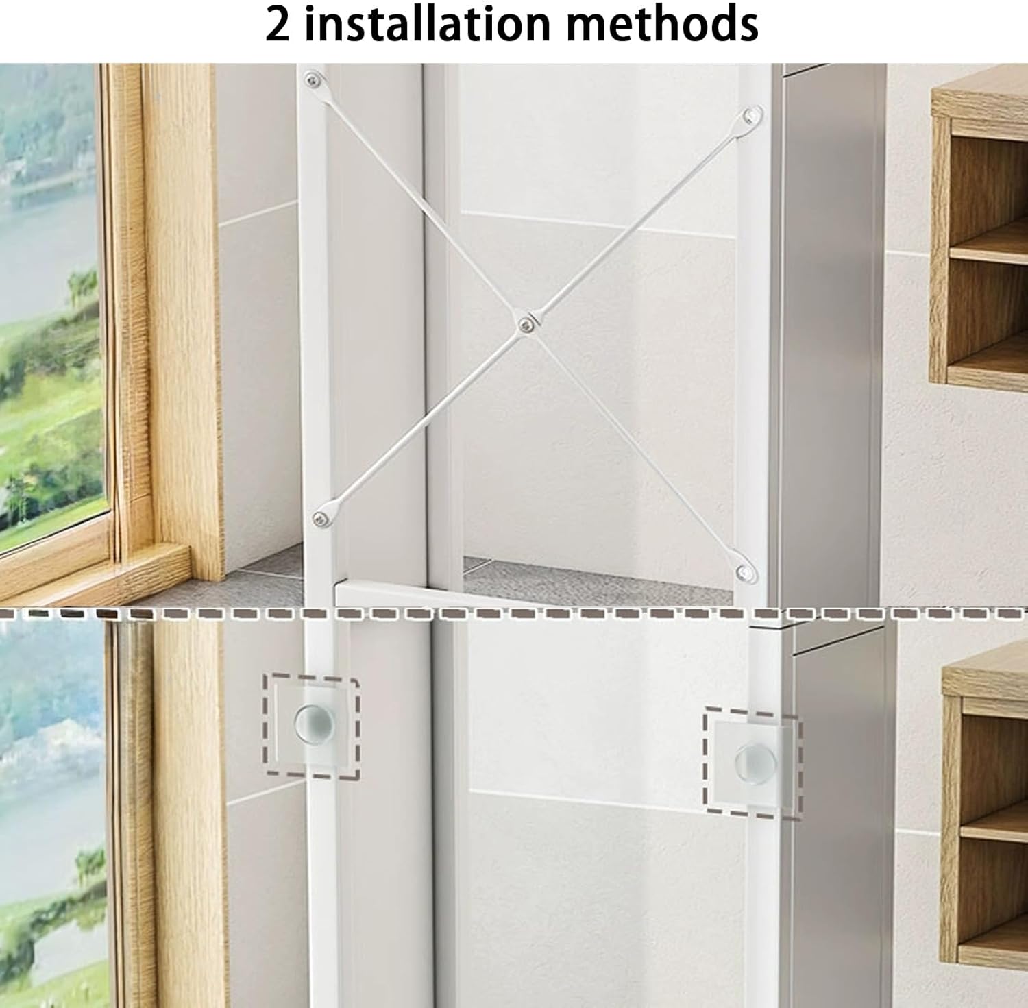 Over The Toilet Storage Cabinet, Free Standing Toilet Rack with Acrylic Flip Up Door, Above Toilet Storage Shelf, Over Toilet Bathroom Organizer, for Bathroom, Toilet(White,135cm/53.1in)