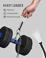 Vista 9 de KeyUnity KC00 Llavero de mosquetón de paracord, cordón de paracaídas 550 Multiherramienta para exteriores, mochilas, hombres y mujeres Negro Blanco