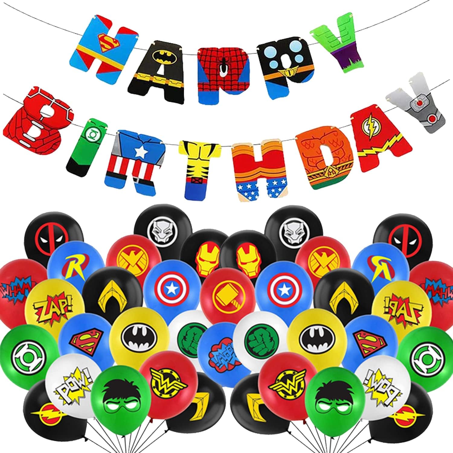 Balloons Decoration for Party Heroic Figure, Birthday Balloons, Latex