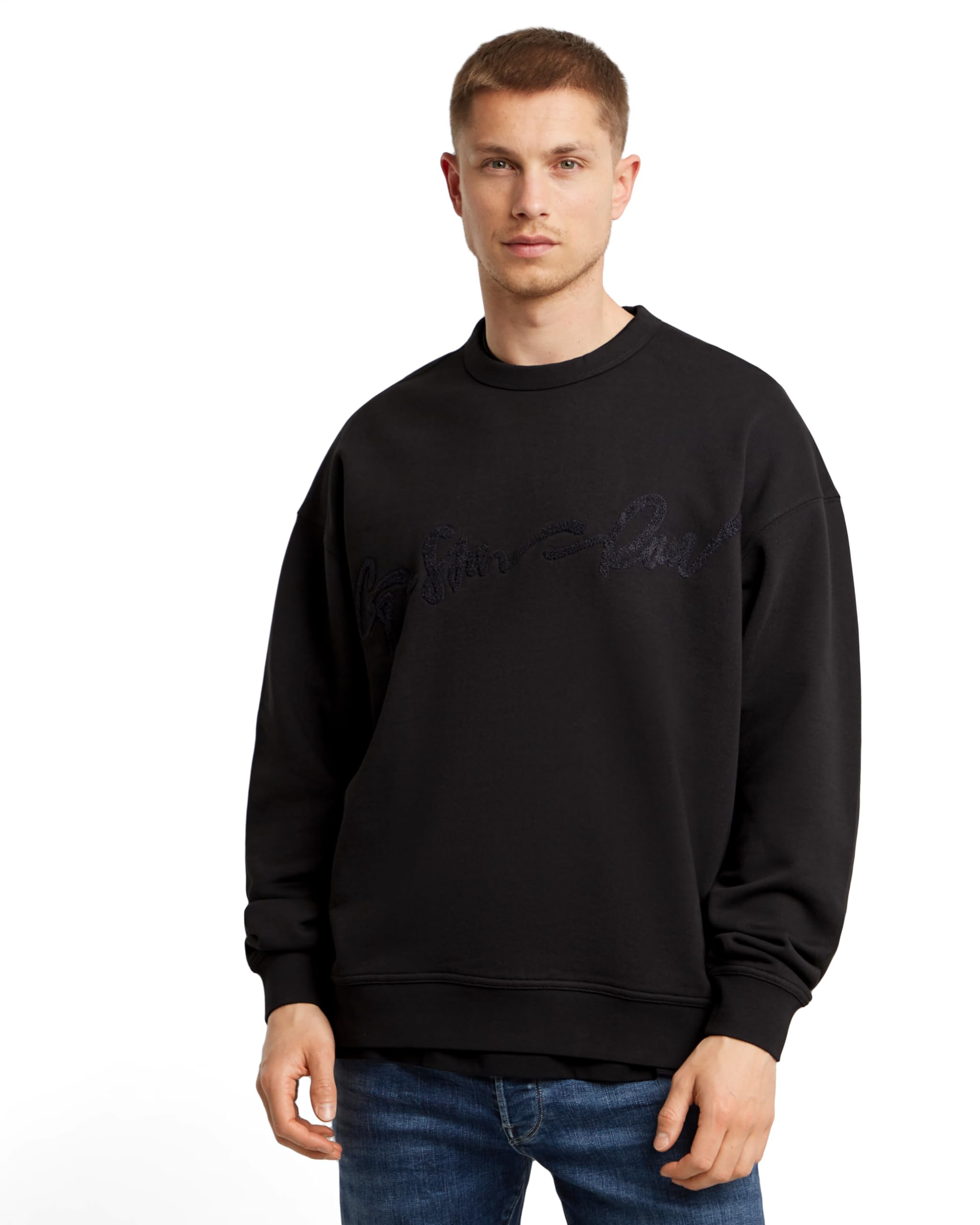 G-Star Herren Chenille G-Script Loose R Sweat Sweater (1er Pack)
