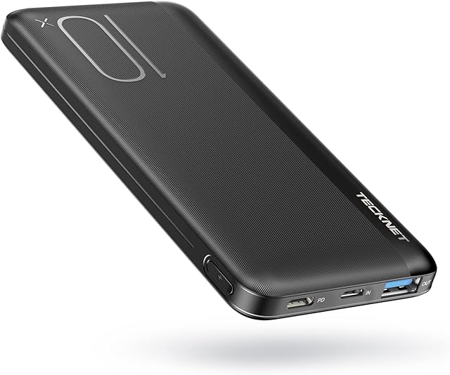 TECKNET Power Bank, 10000mAh 22.5W PD3.0 QC4.0 Portable Charger with USB C Input/Output, High-speed Battery Pack Compatible with iPhone 13 12 11 XS 8 Samsung Google LG iPad Switch and More