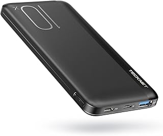 𝐓𝐄𝐂𝐊𝐍𝐄𝐓 Portable Charger, 10000mAh 22.5W PD3.0 & QC4.0 Power Bank with USB C Input/Output, High-speed Battery Pack Compatible with iPhone 13 12 11 XS 8 Samsung Google LG iPad Switch and More