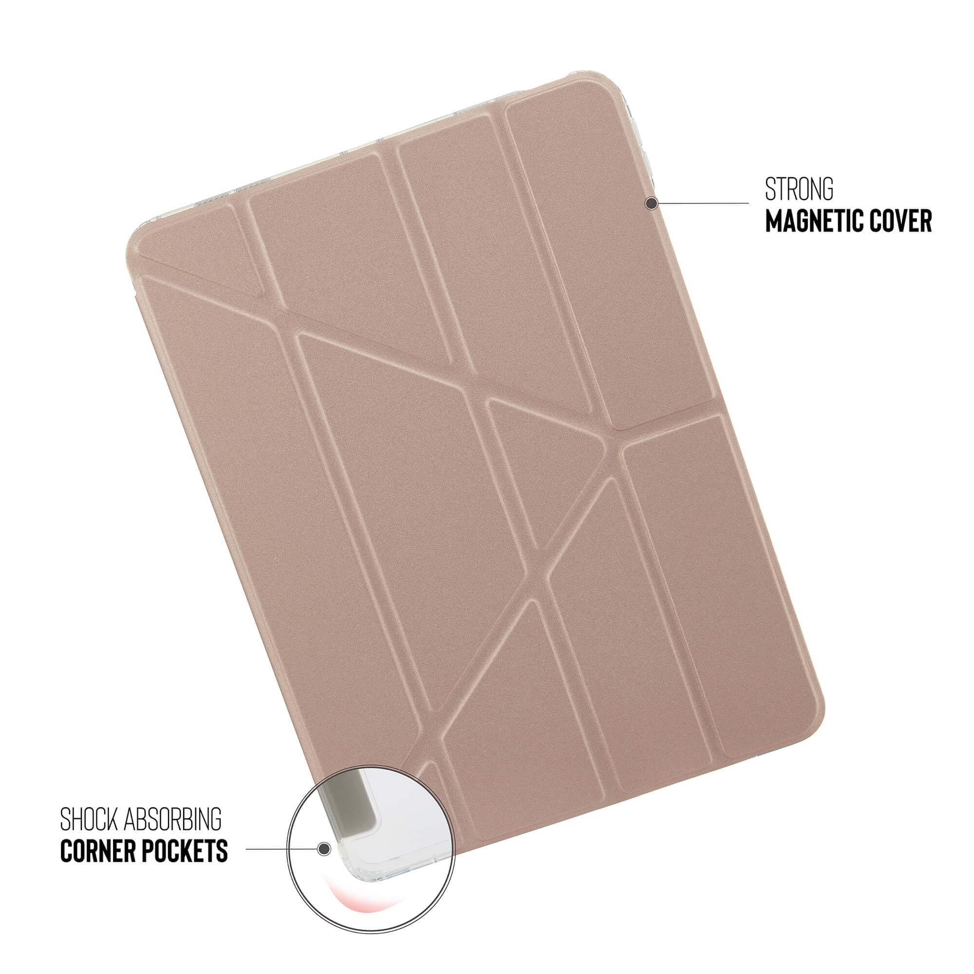 Pipetto Origami No1 27,7 cm [10.9] Custodia a libro Rose Gold (Pipetto iPad Air 10.9 Metallic Origam)