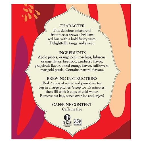 Miniatura 7 de Harney & Sons Té helado de frambuesa picante, cerveza fresca, prepara hasta 30 cuartos de galón, 15 unidades