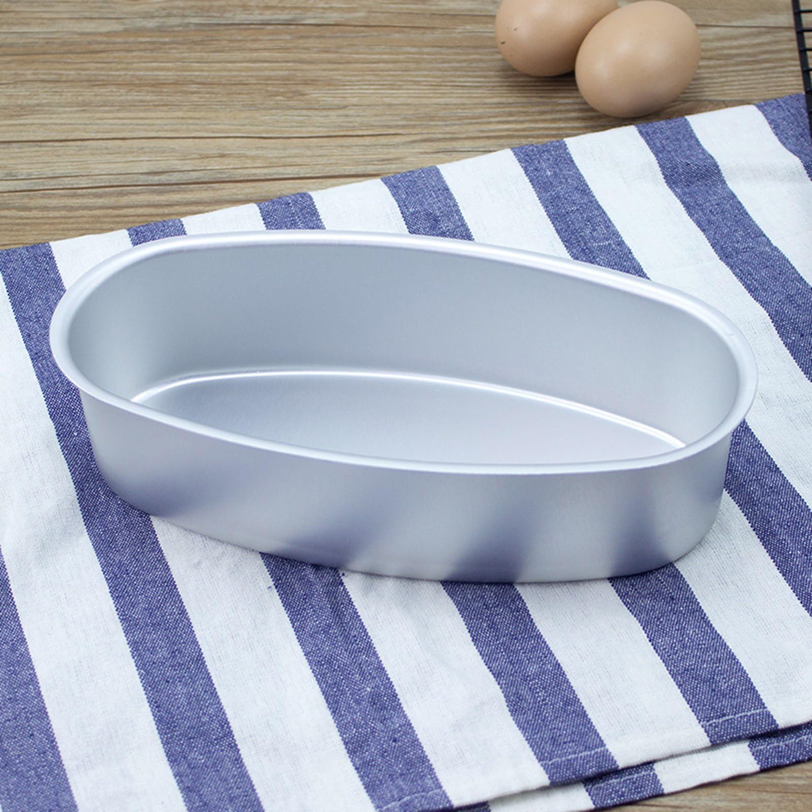 De 6 prácticos moldes para pasteles, moldes para hornear de aleación de aluminio, moldes para pasteles ovalados, moldes para hornear adecuados para postres, utensilios para hornear de aleación de
