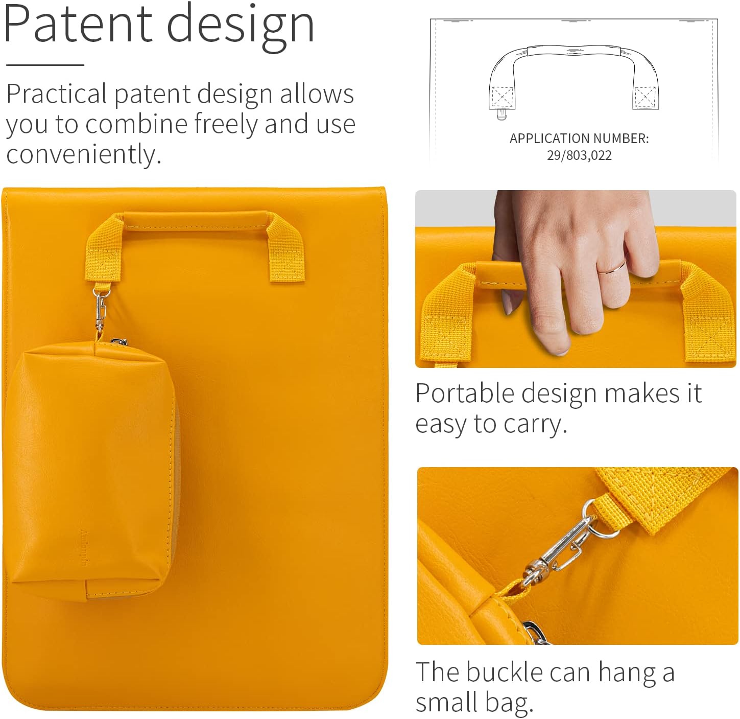 Laptop Sleeves (Yellow(Leather), 15-16inch)
