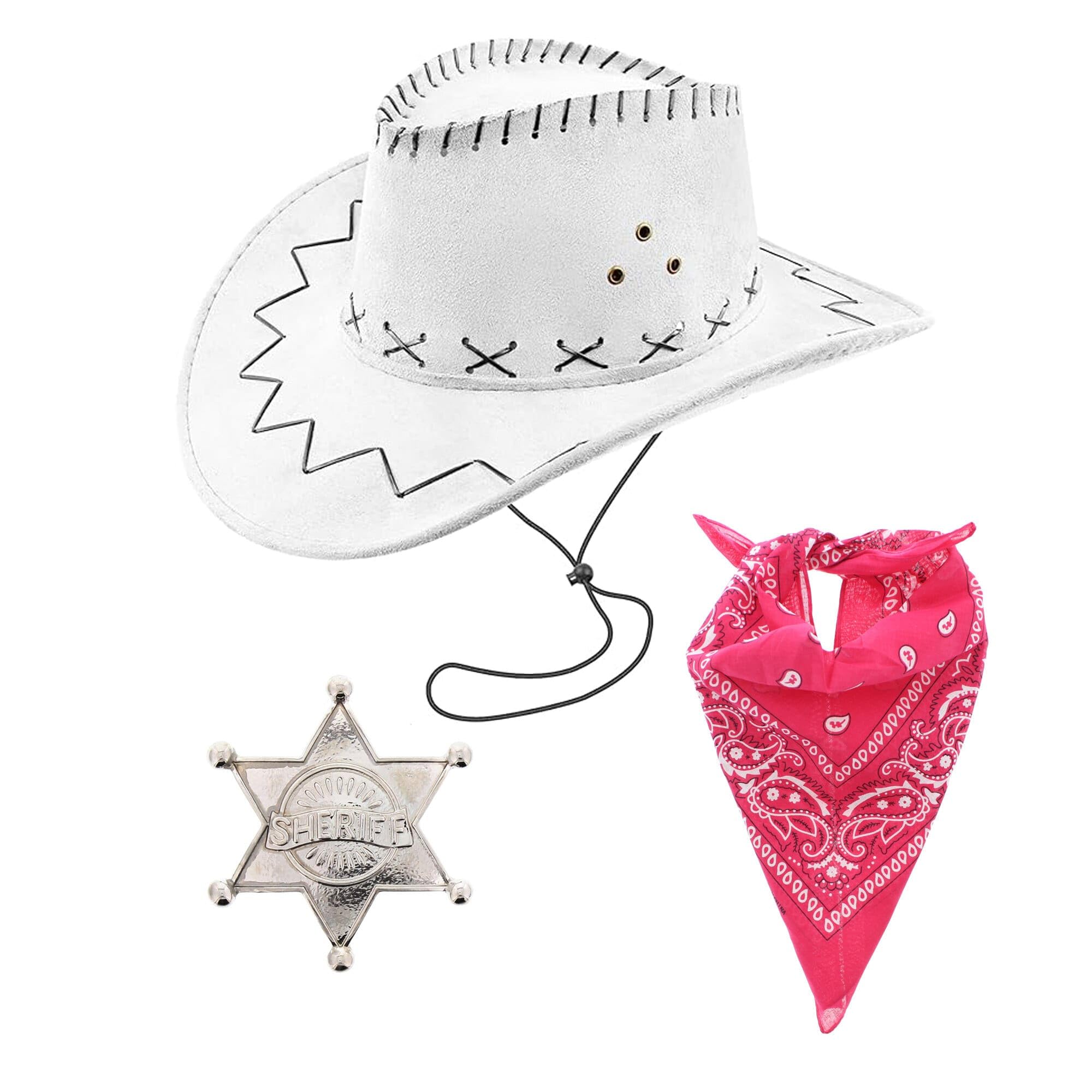 Zac's Alter Ego Fancy Dress Cowboy Sheriff Badge, Hat & Bandana/Neckerchief Set โ image 1