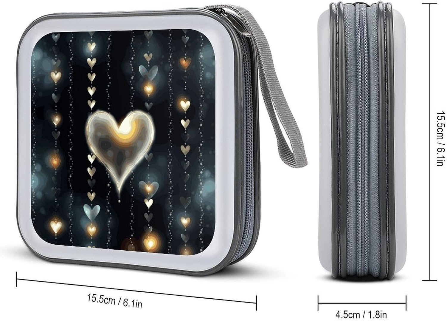 Glowing Love CD Case CD Storage Box DVD Sleeves