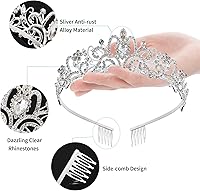 Vista 36 de Corona de princesa para mujer, tiaras de reina de cristal para niñas, accesorios para el cabello de novia, regalos para cumpleaños, boda