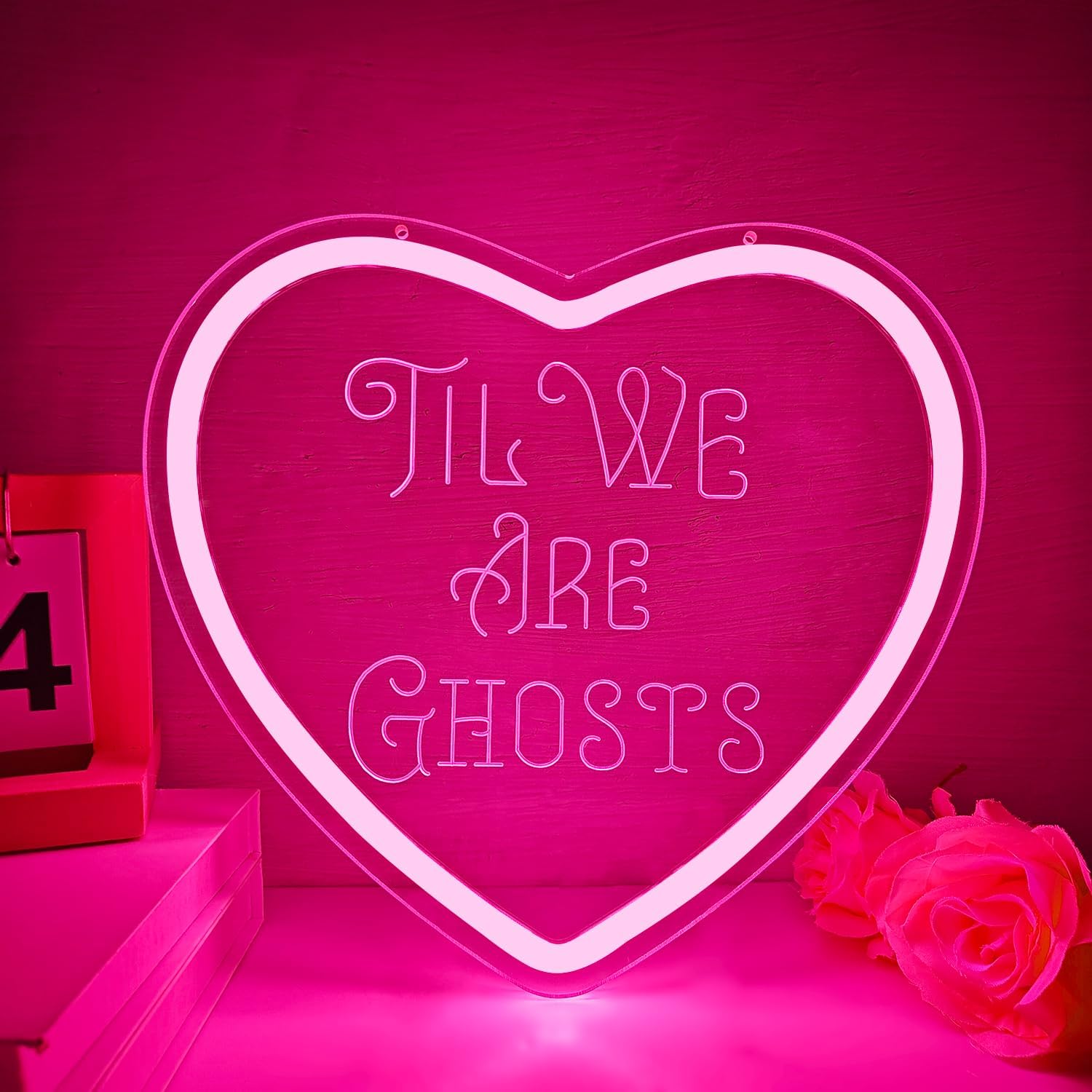 Bee Mine Neon Sign Love LED Sign for Wall Decor Valentine's Day Neon Light Sign Dimmable Heart Light Sign for Bedroom Bar Party Pink Heart Galentines Neon Decor Gifts