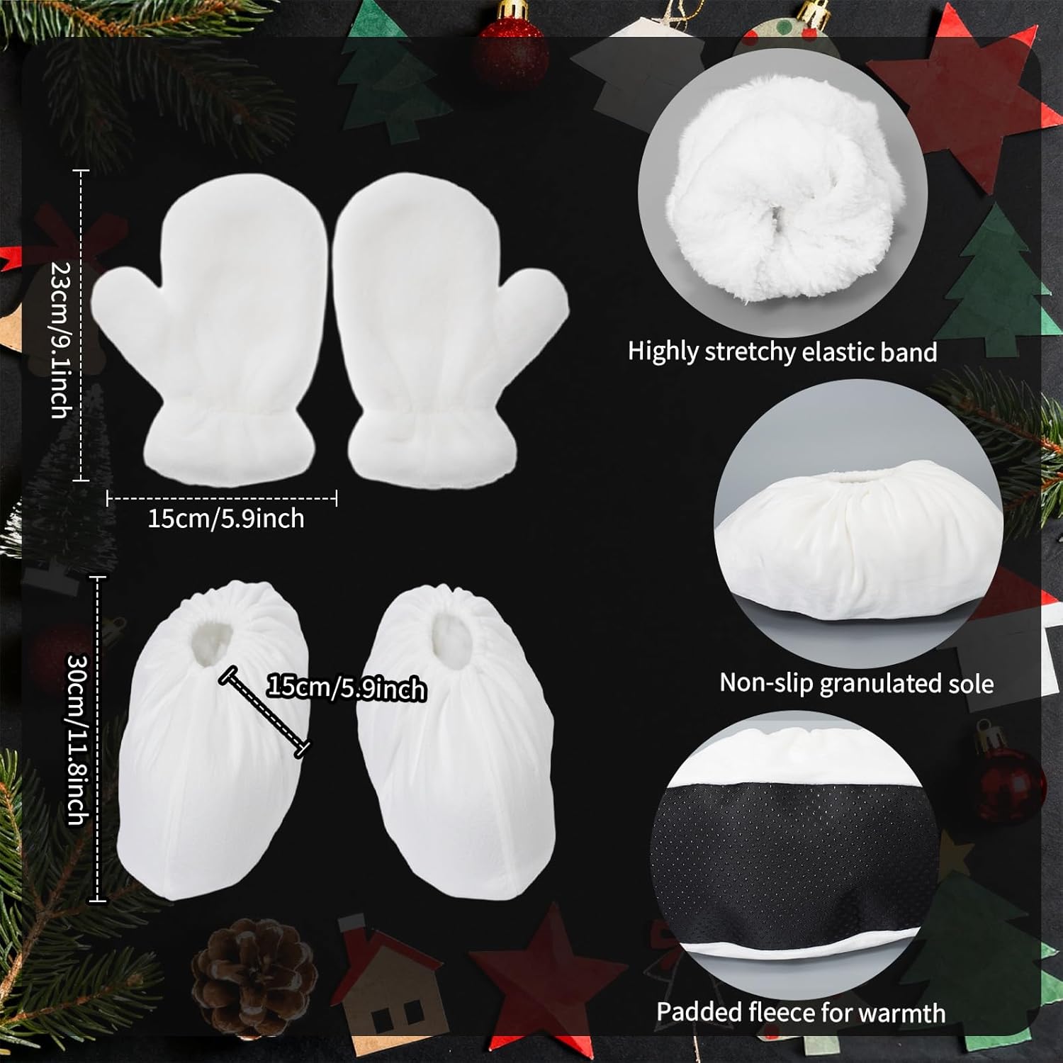 Hillban 8 Pcs Adult Christmas Snowman One Piece Costume, Unisex Winter Cosplay Pajamas, Christmas Snowman Role Play Sleepwear