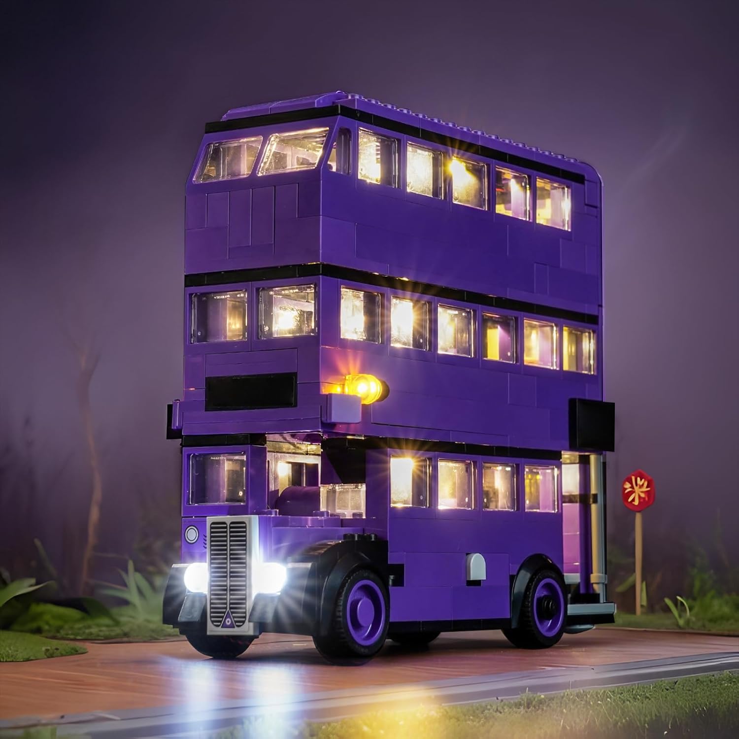 BrickBling LED Light Only, Compatible with Lego Knight Bus Adventure, Creative Lighting Compatible with Lego 76446- Not Come with Model