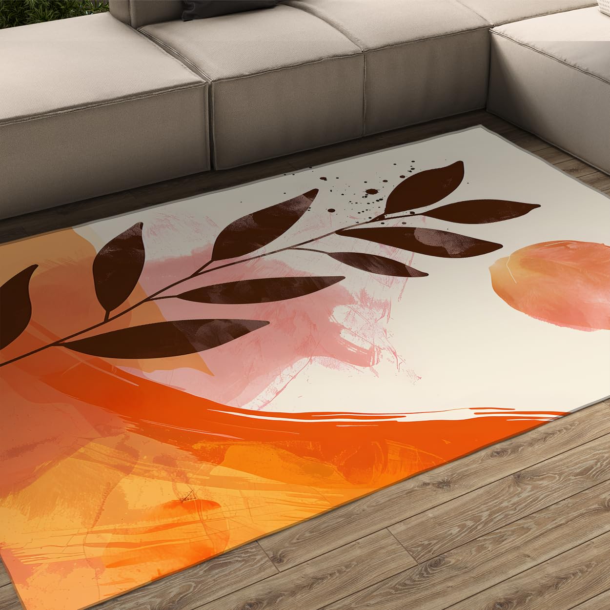 Grand tapis de sol antidérapant floral 80x120 pour zone à fort trafic