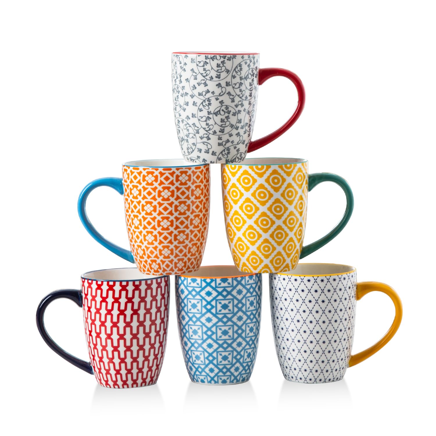 Amazon.com: Gibsimi Ceramic Coffee Mugs Set - 16 Oz Large