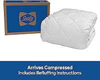 Vista 8 de Sealy Luxury 100% Algodón Capa Superior Suave, Confort de Alto Loft con EternaLoft Fiberfill, Esquinas Elásticas Duraderas, Protector de Colchón