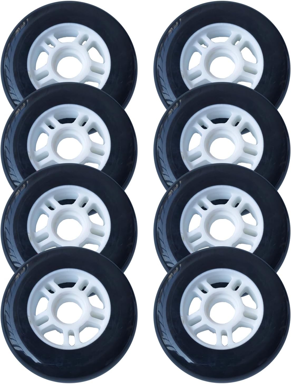 Roller Skate Wheels Outdoor/Indoor 85A 100mm Inline Roller Skate Wheels Without Bearing (8-Pack) Wheel Replacement Luggage Wheels