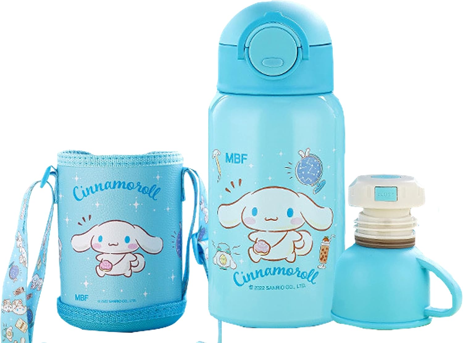 Everyday Delights Sanrio Cinnamoroll Stainless Steel Insulated Water Bottle with Cup