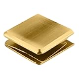 CRL Satin Brass Beveled Hole-in-Glass Style Wall Mount Heavy-Duty Glass Clamp