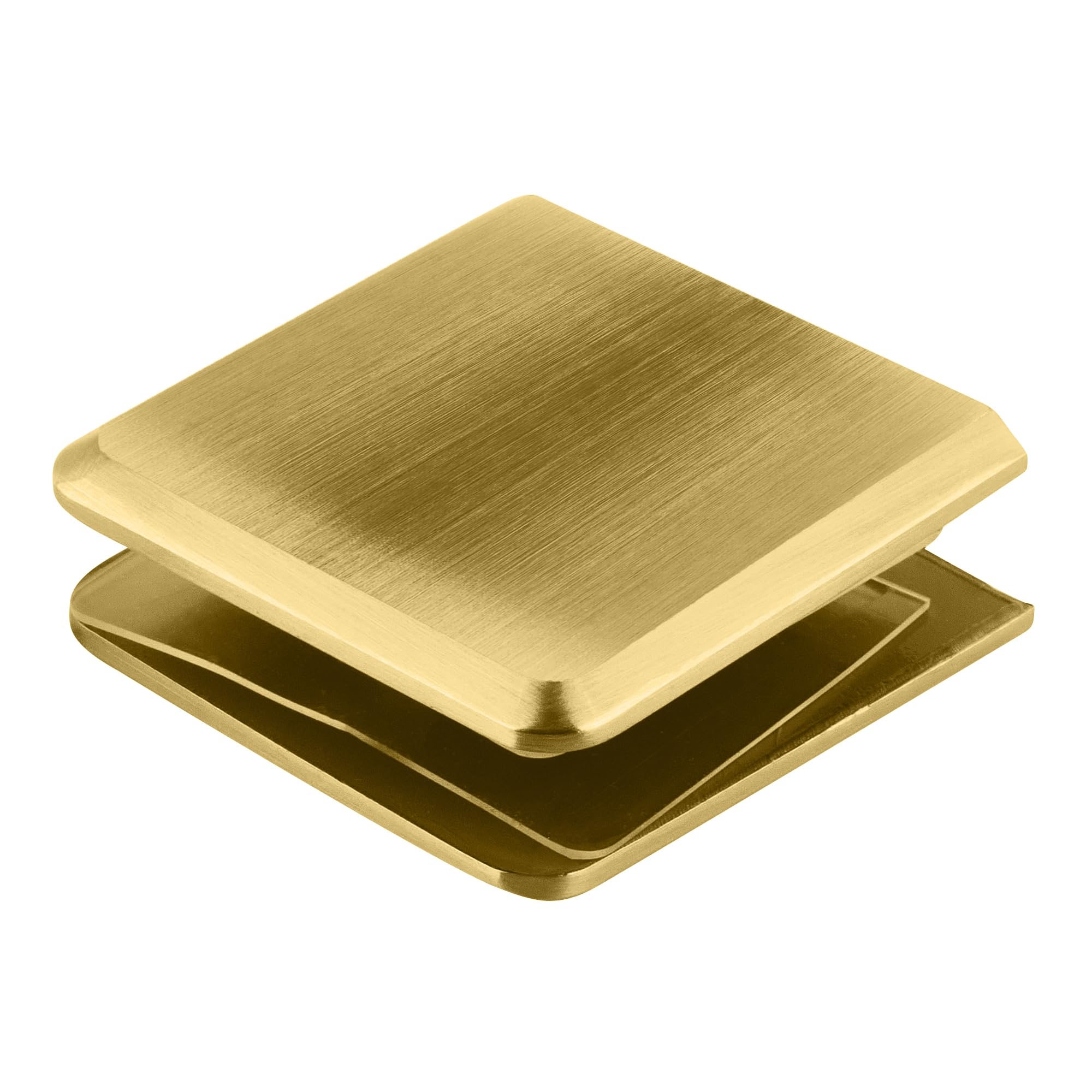 CRL Satin Brass Beveled Hole-in-Glass Style Wall Mount Heavy-Duty