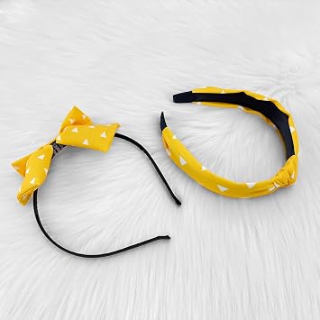 6PCs Bow Tie Bowknot Hair Pin Ties Rope Accessories props decorations hairband clips for Shinobu Nezuko Tanjirou Cosplay use (Agatsuma Zenitsu)