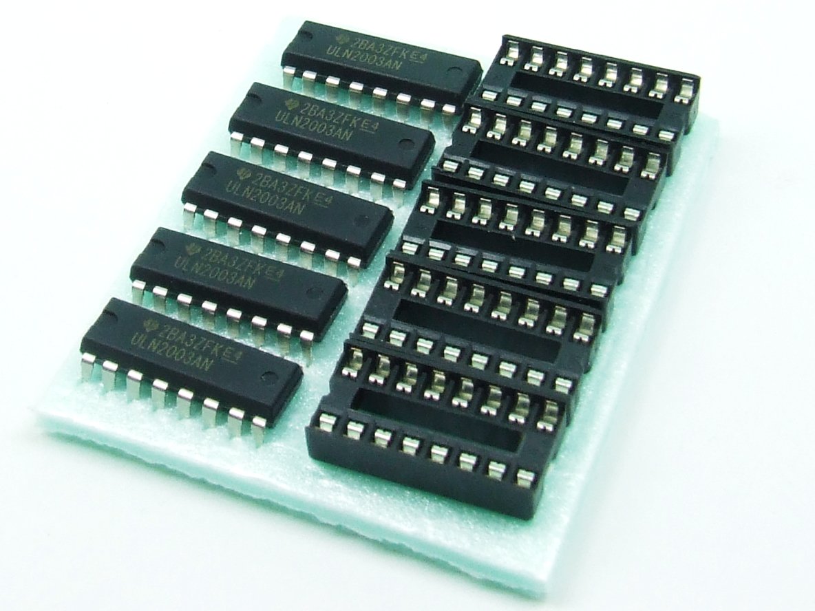 POPESQ® 5 piezas x ULN2003 Array de transistores NPN Darlington con Zocalo #A825