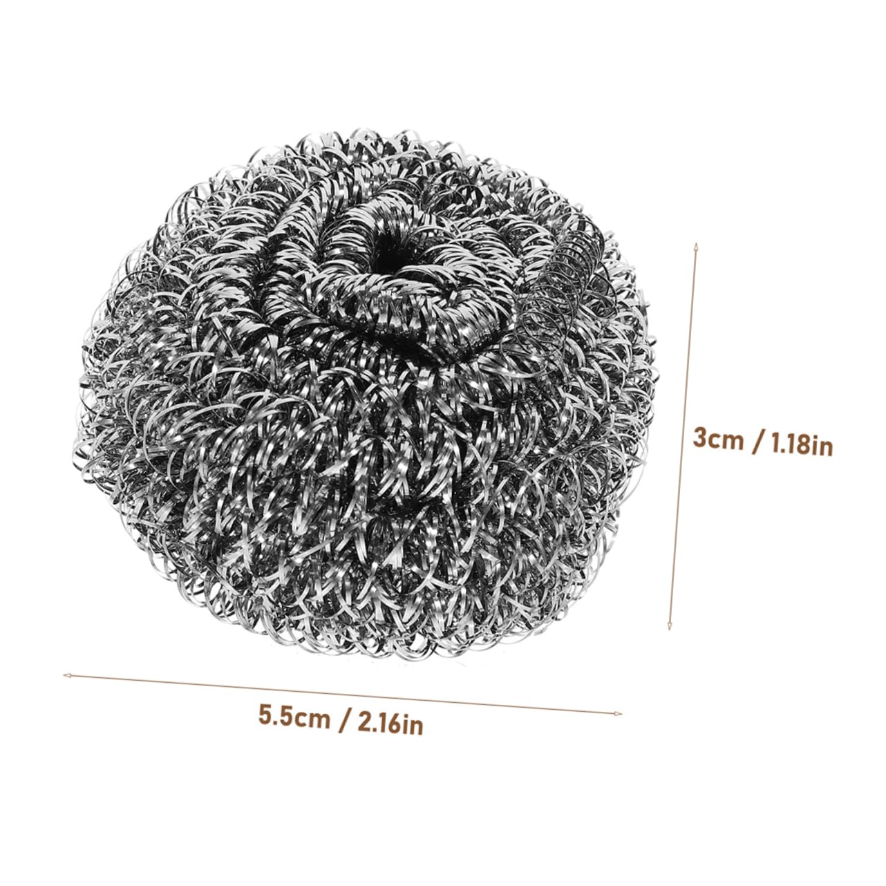 BEBEMOKO Ergonomic Handle Dish Scrubber 12 Pcs Steel Wire Balls for Pots Dishes Oven Set