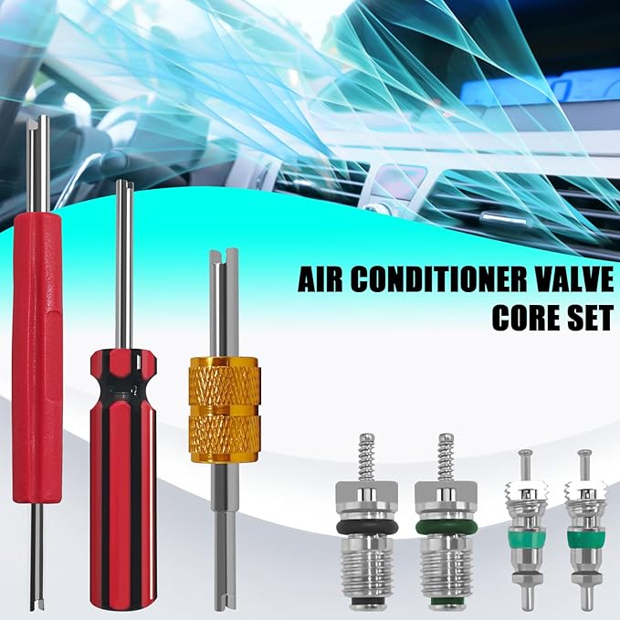 Kit de 39 Piezas para Remover Válvulas Schrader AC R134a R12 miniatura 6