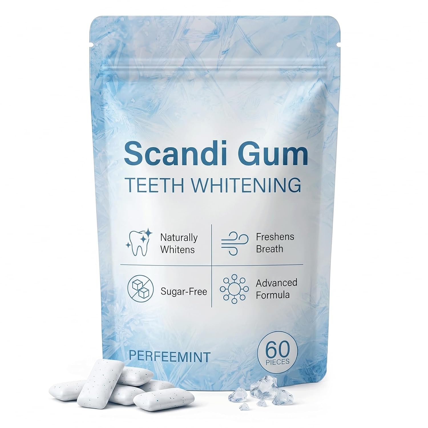 Scandi Gum, Sugar-free Chewing Gum, Support Enamel, 60 Gum