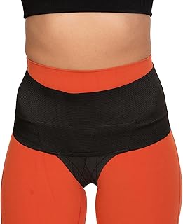 FEMME JOCK Womenâ€™s Pelvic Orthotic Support Belt â€• Uterus Girdle for Prolapsed Bladder | Vulvar Varicosities | Postpartum Recovery | Dysfunction Pain Relief - High Waist (Black - Small)