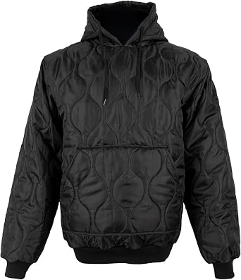 Fox Outdoor mens Pullover Woobie Hoodie - Insulated Pullover W/Dumbbell Quilted Design
