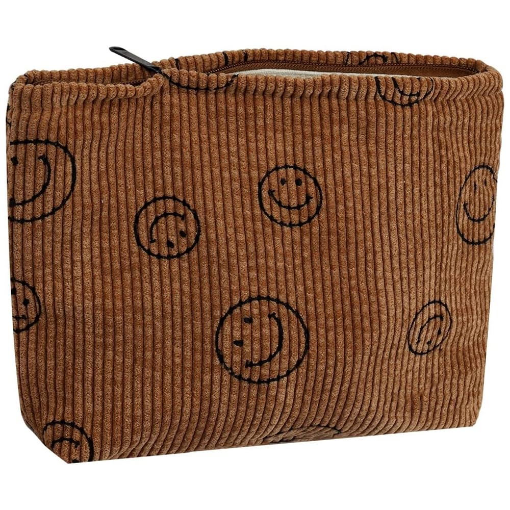 Aufona Smiley Face Makeup Bag for Women, Large Capacity