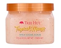 Tree Hut Shea Sugar Scrub Tropical Mango, 18oz, Ultra Hydrating and Exfoliating Scrub for Nourishing Essential Body Care
