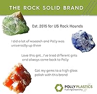 Vista 4 de Polly Plastics Rock Tumbler - Recambio de grano medio, grano grueso de carburo de silicio 60/90, etapa 1 para rodar piedras (paquete de 2) (2 libras)