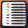 Bolígrafos de gel retráctiles WRITECH: punta fina de 0.5 mm multicolor, 8 unidades | colores surtidos sin manchas, clic silencioso para diario, bocetos, dibujo, toma de notas, escritura suave para oficina, hogar, escuela 3