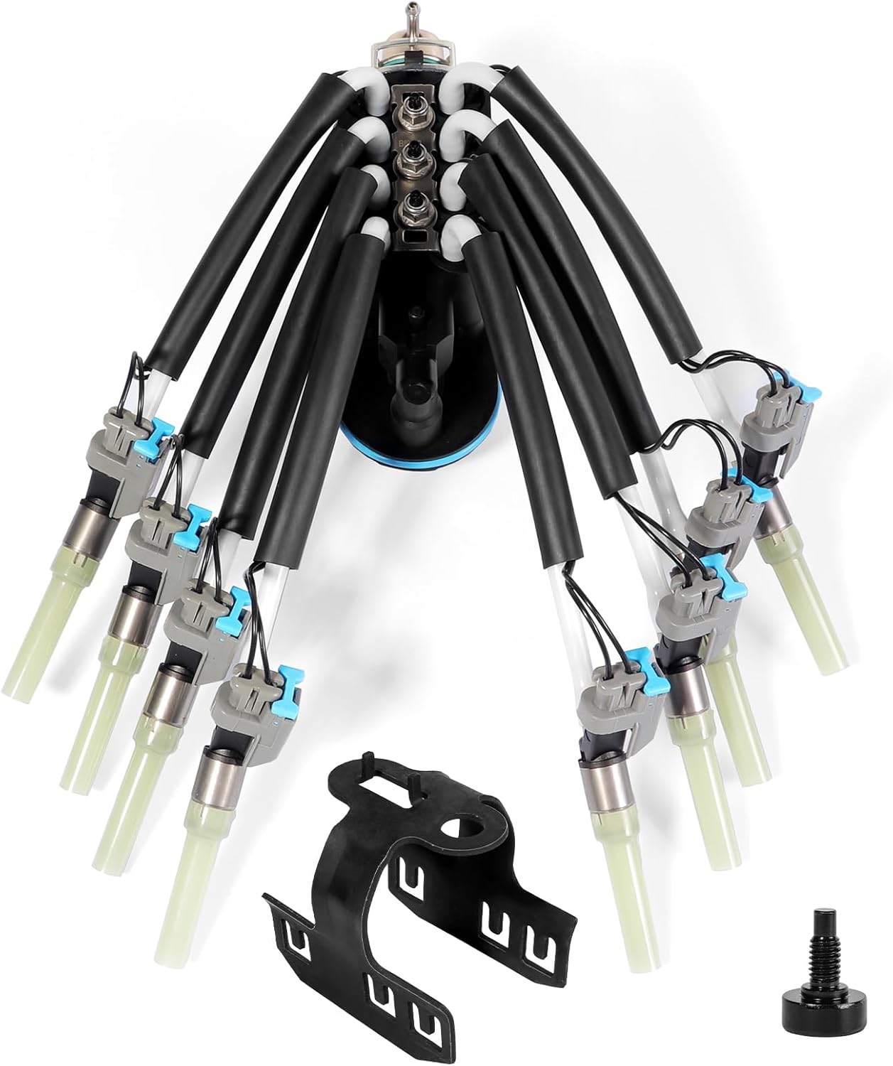 FJ504 Fuel Spider Injector Assembly Compatible with 1996-2002 Chevy Suburban Express K1500 K2500 K3500, GMC C1500 C2500 Truck, 5.0L 5.7L V8, Replaces for 2173029 93441235 17114163 89060440 25340347