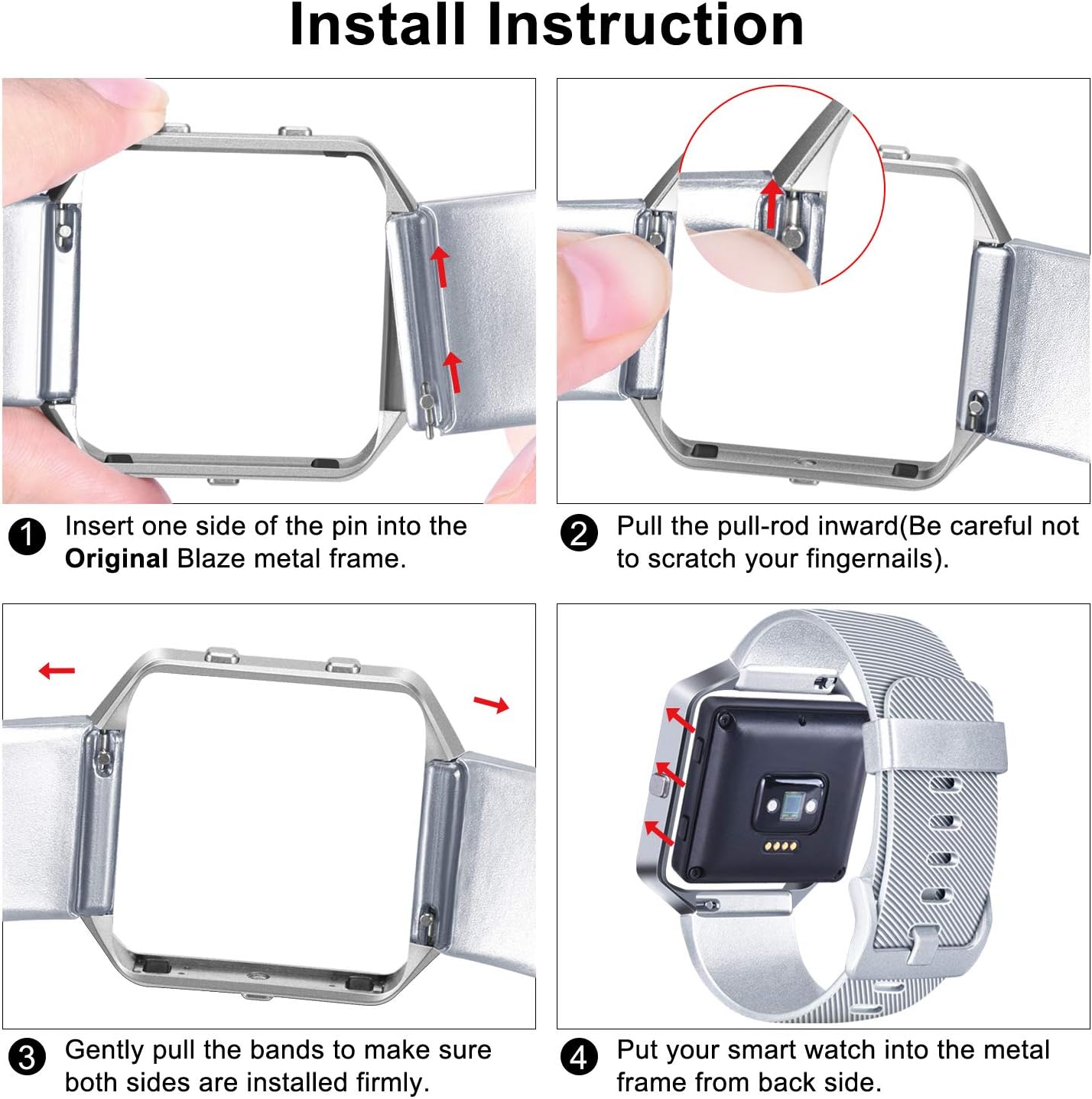 VANCLE Replacement Bands Compatible with Fitbit Blaze for Women Men
