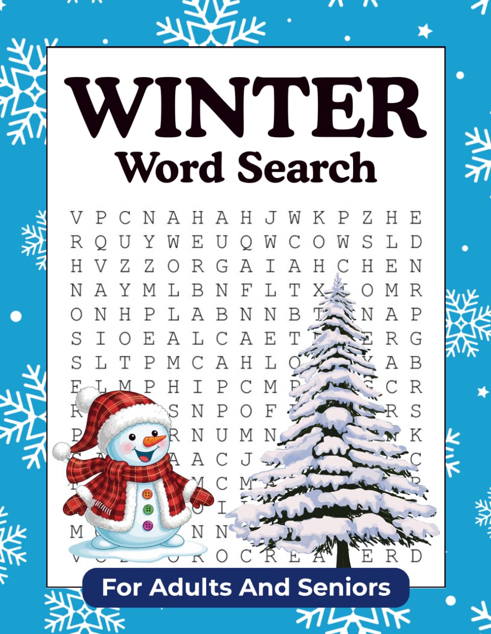 Winter Word Search For Adults And Seniors: 60 Large Print Winter Themed Word Search Puzzles With Solutions