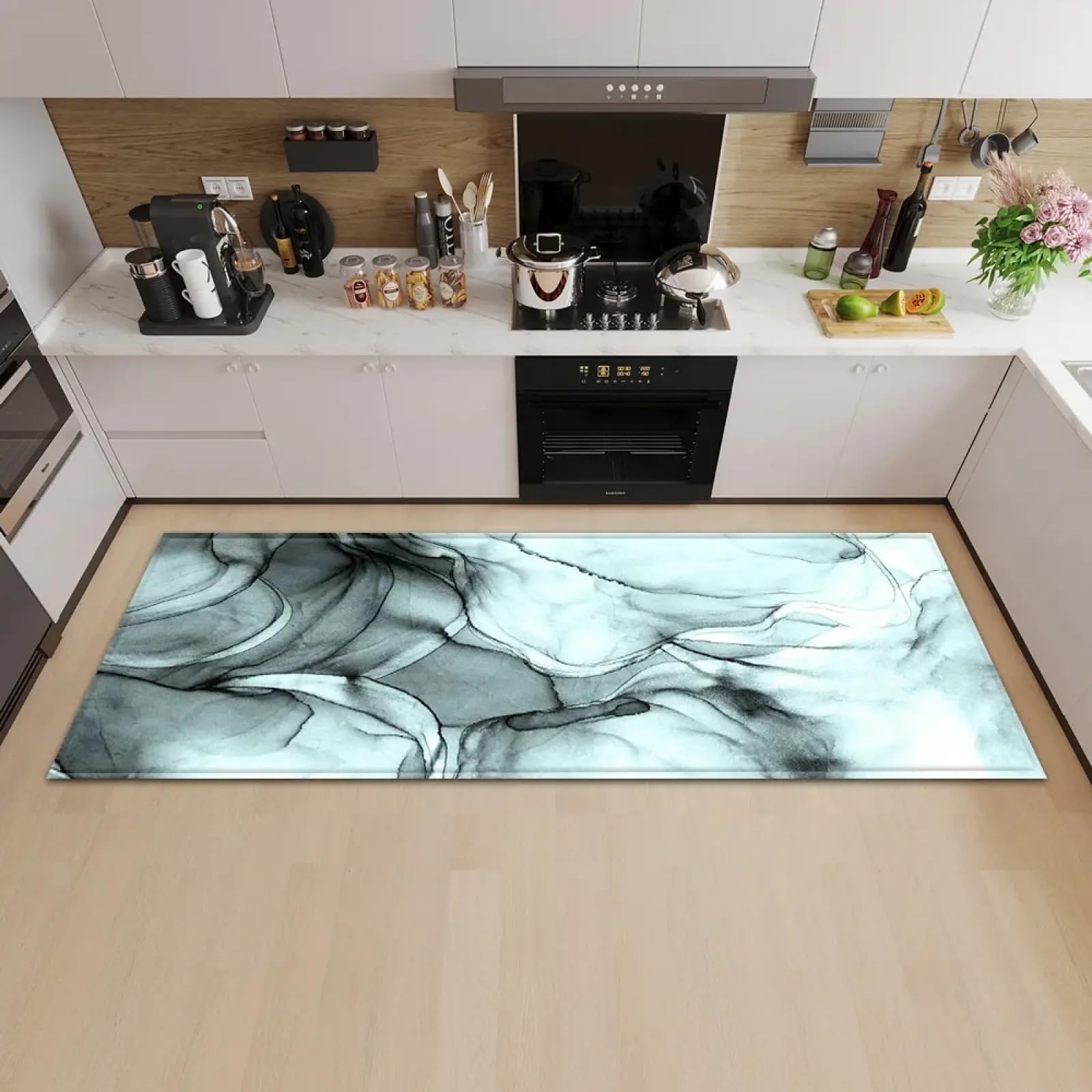 Paillasson d'entrée de cuisine et décoration de la maison tapis nordique