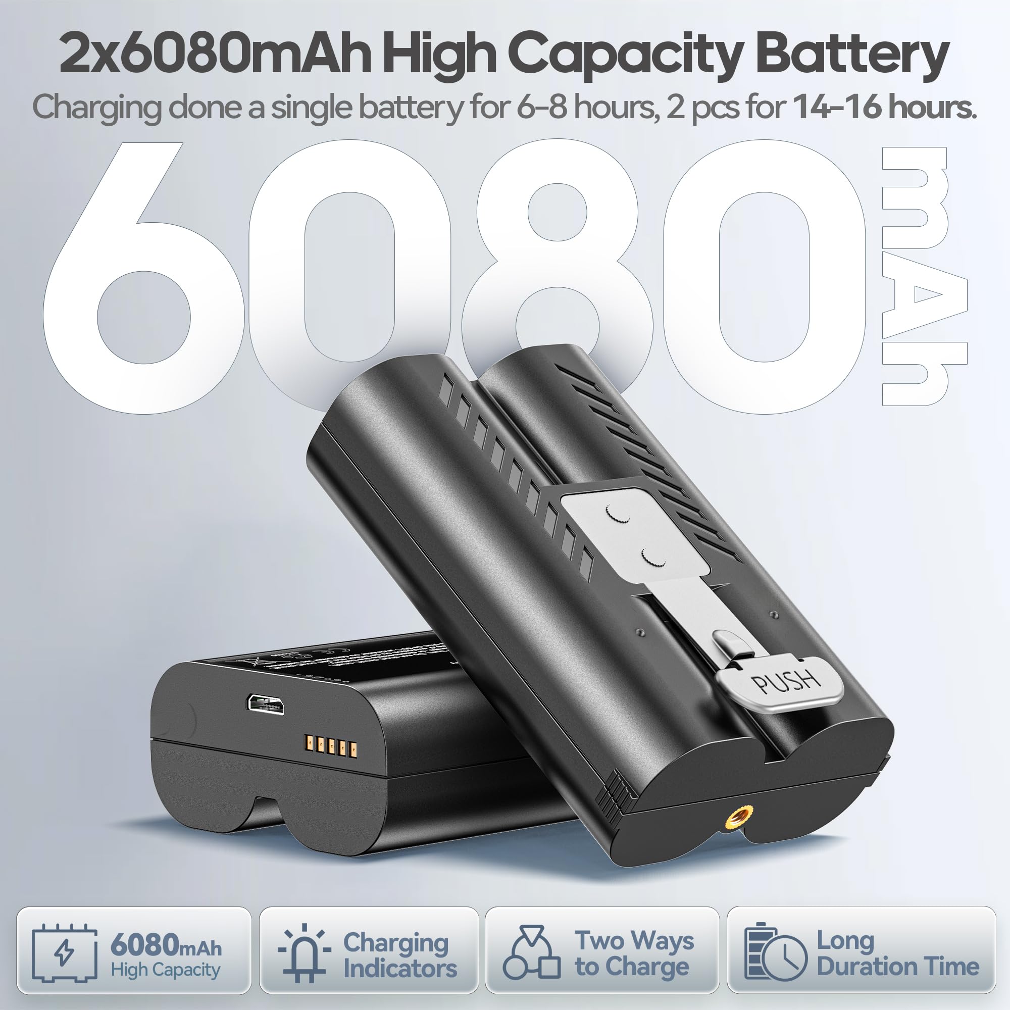 Ring Chime Froncha Pack 6080mAh Ring Doorbell Battery With