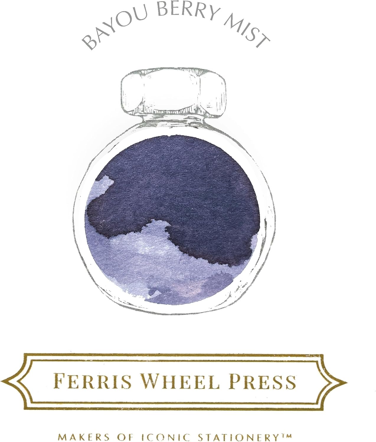 Ferris Wheel Press Ink, Everyday Ink Collection, Bayou Berry Mist, Berry Purple, 38ml Fountain Pen Ink Bottle